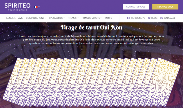 tirage de tarot oui non spiriteo