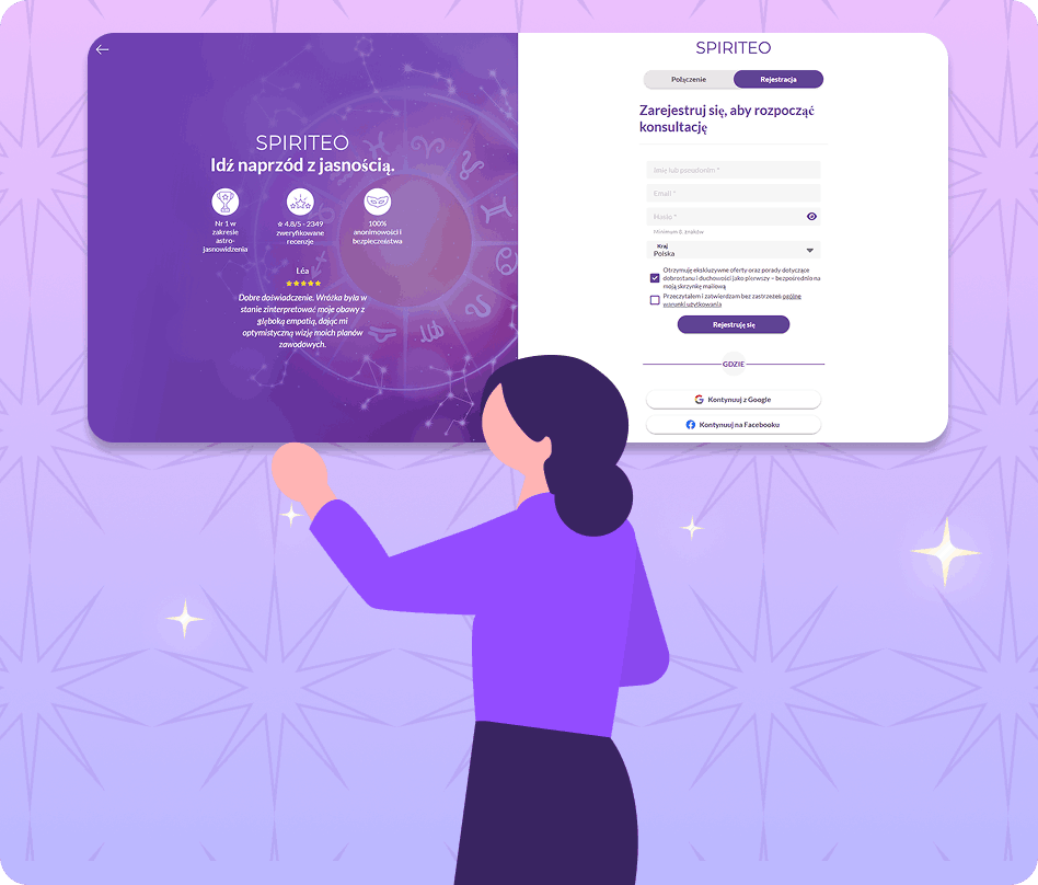 Krok 1: Załóż konto Spiriteo